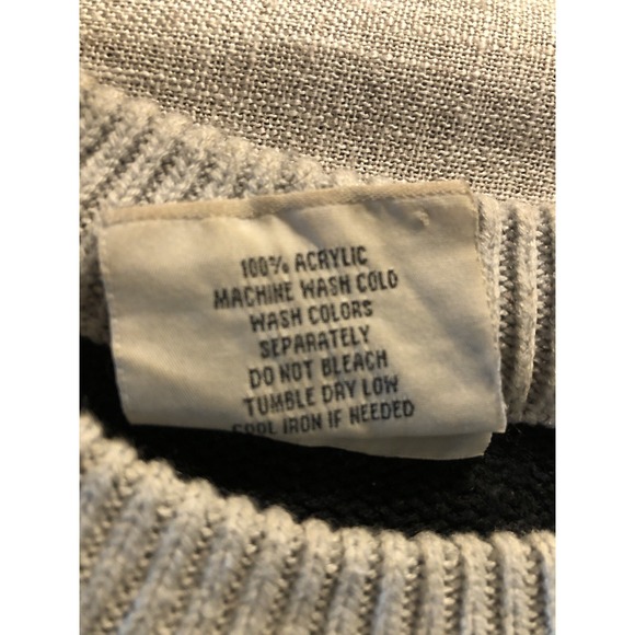 Southpole Sweater Mens 2XL Black Stripe Acrylic Spellout Casual Classic - Picture 8 of 9